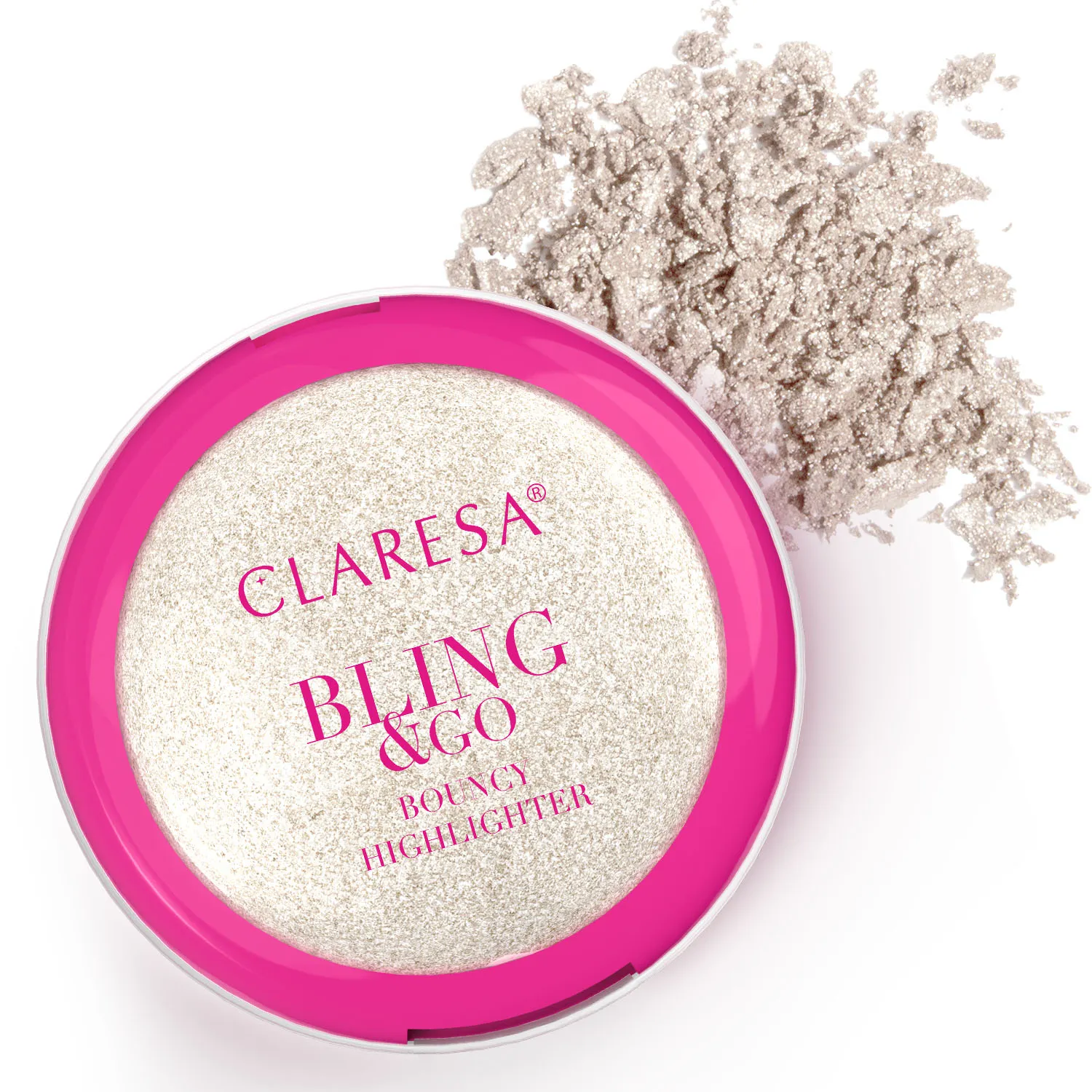 Claresa BLING & GO BOUNCY HIGHLIGHTER sprężysty rozświetlacz 01 MOONSTONE 8,5g
