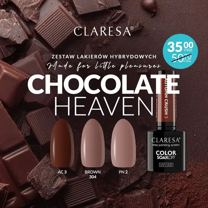 Chocolate Heaven - zestaw lakierów hybrydowych